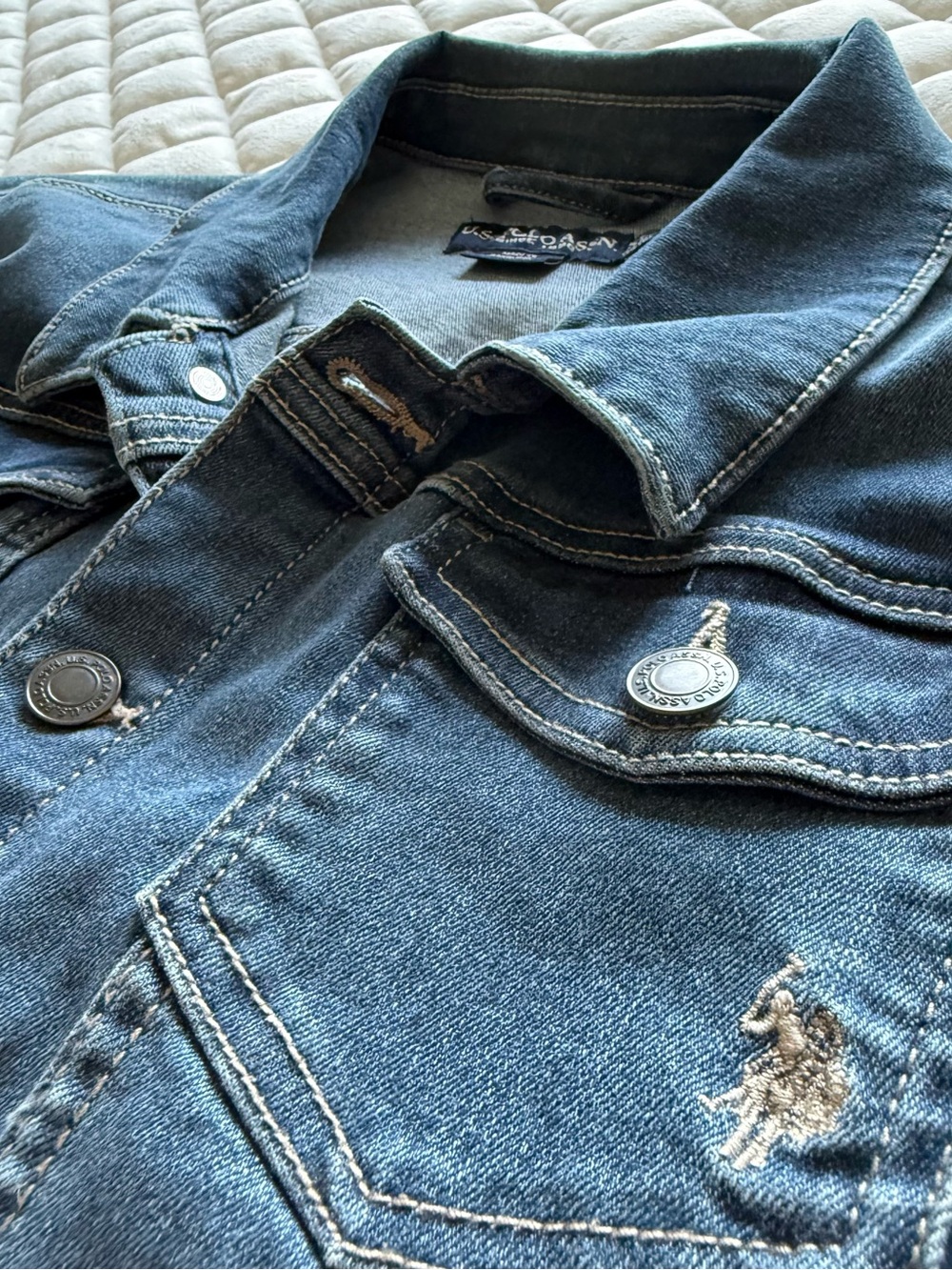 U.S. Polo Assn. Classic Blue Denim Trucker Jacket Women’s Size XL